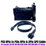 Original CORSAIR PCIe 8Pin to 6+2Pin GPU Power Cable for CX450M CX500M CX550M CX600M CX650M CX750M C