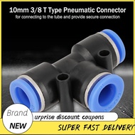 freemarket 10pcs Push to Connect Fittings  10mm 3/8 T Type Pneumatic Connector Air Line for 1/4 (6mm
