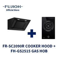 FUJIOH FR-SC2090R Inclined Cooker Hood (Recycling) + FH-GS2515 Gas Hob with 1 Burner