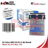 Aki GS Astra Basah GM2.5A-3C-2 Motor GL Pro GL Max Accu 12v 2.5a