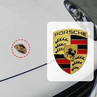 1pcs Metal Bonnet Hood Logo Emblem Badge for Porsche Panamera Cayenne Macan 911 718 Boxster Taycan C