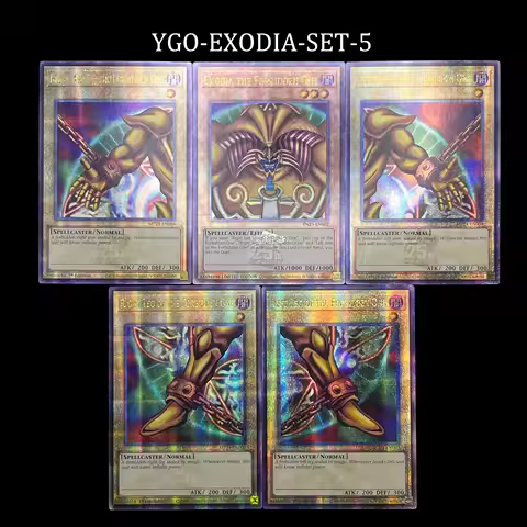 Yu-Gi-Oh Exodia the Forbidden One Full Set 5 Pcs Holographic Proxy Cards Exodia the Right Left Arm o