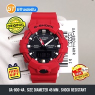 Promotions Original G Shock Men GA-800-4A GA800-4A Analog Digital GA800 Watch Red Resin Band [REA【Ov