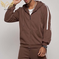 MEN'S OVERSIZE HOODIE PLAIN MOCA M-6XL MEN'S JUMBO ZIPPER HOODIE