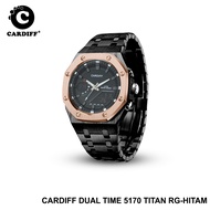 CARDIFF DT 5170 Jam Tangan Pria Dual Time Water Resist