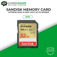 SANDISK MEMORY CARD SDHC & SDXC EXTREME (16GB/32GB/64GB/128GB/256GB) UP TO 180MB/S