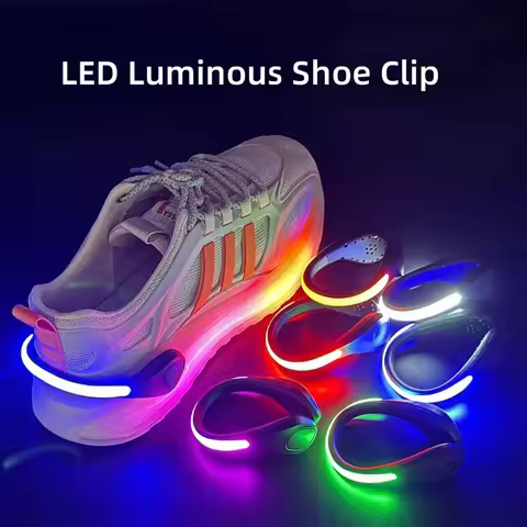 LED Luminous Shoe Clip Light Outdoor Running Cycling Bicycle RGB Novelty Lighting Safety Night Warn 