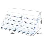 Pembekal Kad Nama M3B8 8 Slot Crystal Name Card Holder Transparent Meja Pejabat Pembekal Kad Nama 8 