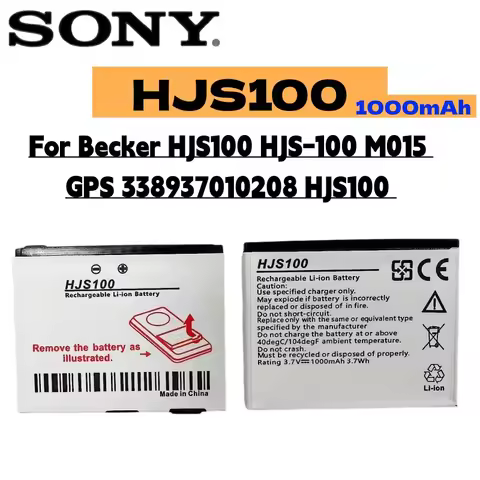 Rechargable Battery Bttery For Becker HJS100 HJS-100 M015 GPS 338937010208 HJS100 1000mAh +Free Tool
