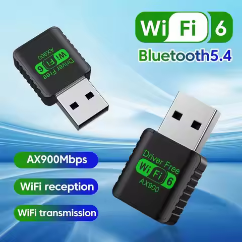 USB WiFi 6 Bluetooth 5.4 Adapter 2 in 1 Dongle Dual Band Drive free 2.4G&5GHz USB Network Wireless W