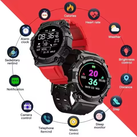 Smart Watch Fitness Bracelet Sport Pedometer Control Music BT Connection Clock Alarm Weather Message