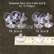 (Contents -/+144pcs) 3cm Glass Stickers 3cm Glass Cups 3cm Glass Cups