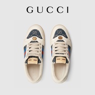 GUCCI GUCCI GG Denim Series Screener Series Ladies Sneakers White Shoes