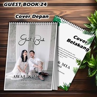 Photo Costume Guest Book (Contents 5 Sheets Cover 2 Sheets) Motif 24 - Guest Book NoteBook Wedding G