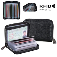 FANCODI PU Leather 22 Card Wallet For Men Credit Card Clip Male High Capacity Business Card Holder For Women Change Organizer Zipper Mini Purse Card Case atm Card Cover	 MC906