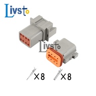 <ARZ>1 Set Deutsch DT Connector DT06-2S/DT04-2P 2P 3P 4P 6P 8P 12Pin Straw Al Plug For Car Motor Wit