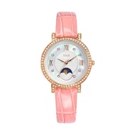 Solvil et Titus Chandelier Women's 3 Hands Quartz with Day Night Indicator in Pink Leather Strap W06-03261-006