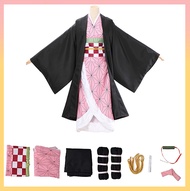 ชุดกิโมโนสำหรับเด็ก คอสเพลย์ชุดคอสเพลย์ผู้หญิงสังหารปีศาจ Kimetsu NO yaiba เสื้อผ้าฮาโลวีน