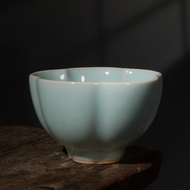Ru Kiln Tea Cup Ceramic Kung Fu Tea Ware Master Cup Ru Porcelain Cup Can Raise Azure Ruzhou Ru Porce