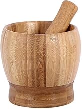 Multifunction Garlic Press Wood Mortar And Pestle Set Manual Ginger Spices Mortar Pestle Set Grinding Bowl Grinder Kitchen Tool mortar&amp;pestle (Color : No lid)