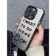 HP Casing Redmihp with Text 'I Want To Go Home' and Home Motif for Note11 11S 12 13 PRO 4G 5G poco M