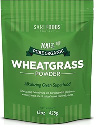 ▶$1 Shop Coupon◀  Organic Wheatgrass Powder (15 Ounce): Natural Vegan Whole Food Fiber, Chlorophyll,