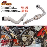 For Honda CRF 300L CRF300L Rally ABS 2021-2025 Motorcycle Exhaust System Header Front Link Pipe Conn
