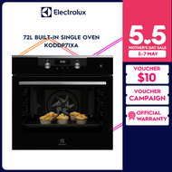 Electrolux KODDP71XA 60cm UltimateTaste 500 Built-in Single Oven With 72L Capacity with 2 Years Warranty