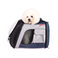 IBIYAYA EXPLORER AIRLINE TRANSPARENT PET CARRIER PLUS-NAVY/GRAY