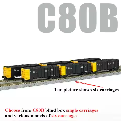 N Type 1/160 Train Model C80B Single Section Blind Box Convertible Coal Mine Car Freight Car Iron Gr