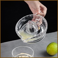 Manual Lemon Squeezer Handle And Pourer Manual Juicer Lead-Free Clear Glass Orange Juice Extractor For Lemon Lime sersg