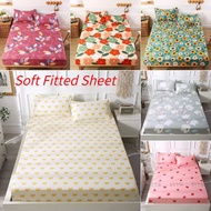 3pcs Mattress Cover Set with Pillowcases Cartoon Fitted Sheet Cadar Elastic Single/Queen/King Size Mattress Protector Bed Sheet Set