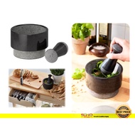 IKEA-ÄDELSTEN Pestle and mortar, marble black