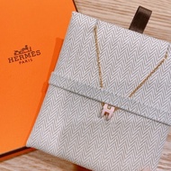 Hermes 項鏈 粉紅色玫瑰金Mini Pop H Necklace