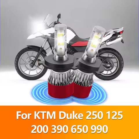 120W 20000LM Motorcycle LED Headlight Bulb 6000K White CSP Chips Moto Headlamp 12V 24V For KTM Duke 