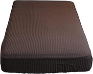 Merry Night IN73550-93 Inico Series 100% Cotton Sateen Weave Stripe Bed Sheet "Adale" Brown Single S
