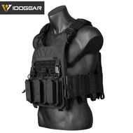 IDOGEAR Tactical LSR Plate Carrier with Triple 9mm&556 Mag Pouch Vest with 556/7.62 Side Mag Pouch M