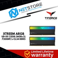 T-FORCE XTREEM ARGB UD-D5 32GB (16GBx2) DDR5 7200 MT/s CL34-42-42-84 1.4V RAM - FF9D532G7200HC34ADC0