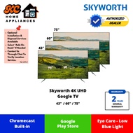 Skyworth 43"/60"/75" 4K UHD Google TV | Eye Care | Google Play Store | 43SUE7800/60SUE7800/75SUE7800