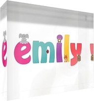 Little Helper EMILY-A7BLK-15DE Diamond Polished Baby Keepsake/Token, Personalised with Girl Name, Em