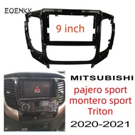 Honxun 9 inch car android head unit dash mounting kits 2din frame stereo panel for MITSUBISHI pajero sport montero sport Triton 2020 2021