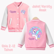 Girls' Unicorn Varsity Baseball Jacket Ages 2-12