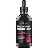 L-Arginine + L-Citrulline Liquid Drops with Vitamin B12 – Citrus Berry Flavor, 2 fl oz (60 ml) - Fas
