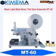 Mesin Labelling sticker Botol Flat Botol Datar Semi-Auto MT-60
