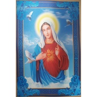 Pajangan Dinding Gambar 3D Mekah Perjamuan Kudus Bunda Maria Yesus