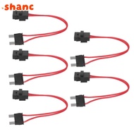 SHANC 5PCS Fuse Connector, 20A With Wire Car Fuse Holder, Waterproof 16AWG Auto Inline Fuse Holder V