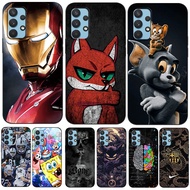 Case For Samsung Galaxy A32 4G 5G Case back Cover A32 5G SM-A326 /A32 4G SM-A325 black tpu Cool sports car cute cats