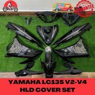 YAMAHA LC135 V2/V4 HITAM BATIK BG+GL COVER SET ORIGINAL HLD STICKER TANAM LC135 COVER SET 13TH