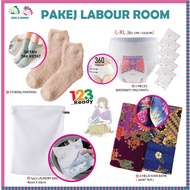 PAKEJ KIT LABOUR ROOM MAMA PAD PANTS LAUNDRY POUCH BAG STOKING KAIN BATIK