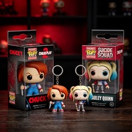 Original Box Anime Ghostface Scream Figurine Keychain Pocket Joker Chucky Action Figures Collections